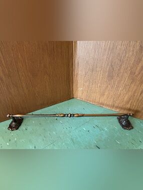 Vintage bathroom towel bar antique bronze Amerock carriage house